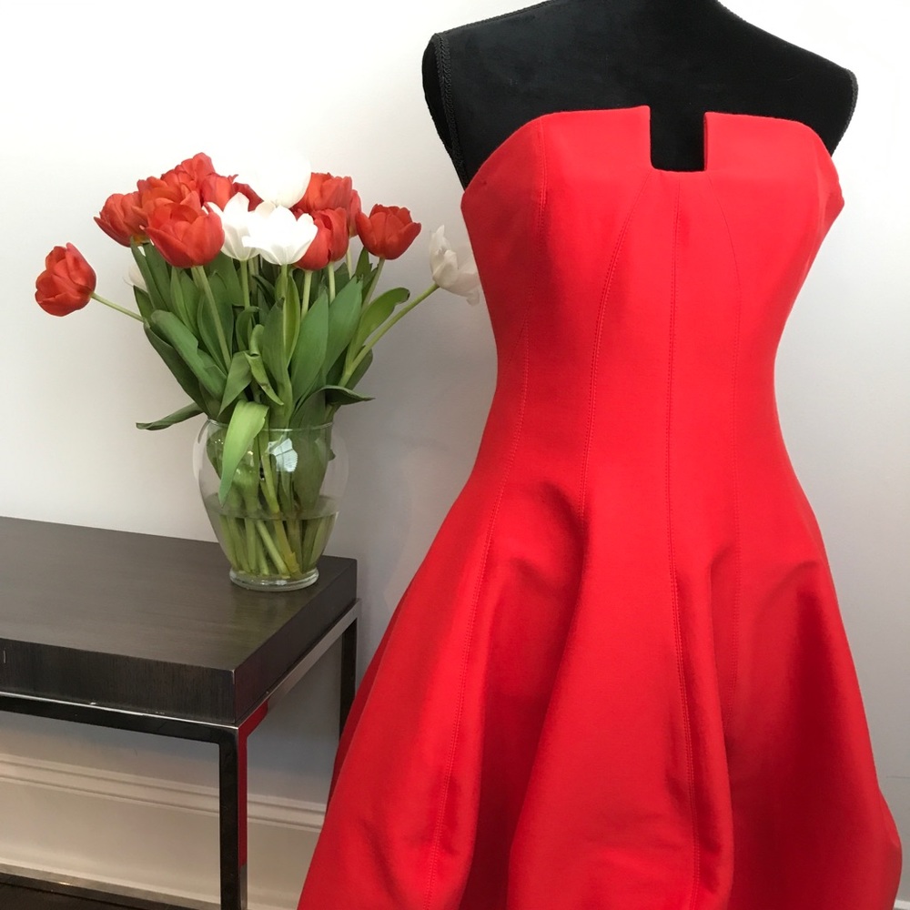 Red Strapless Mini - image 2